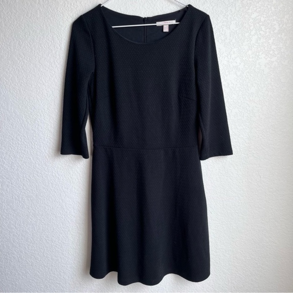 Espirit black knee length textured dress small